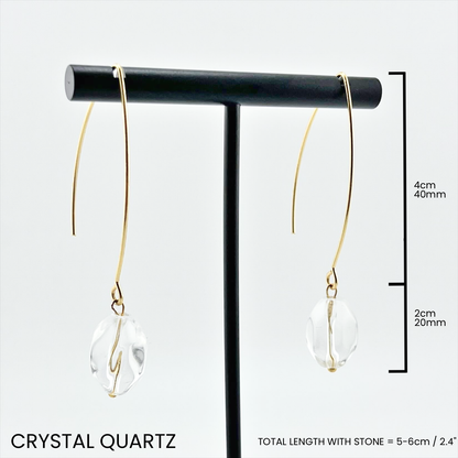 Small Stone Drop Earrings