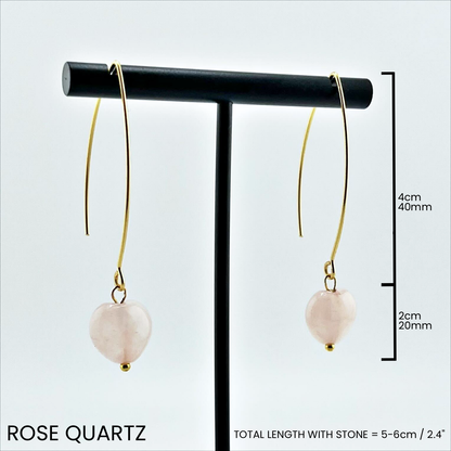 Small Stone Drop Earrings