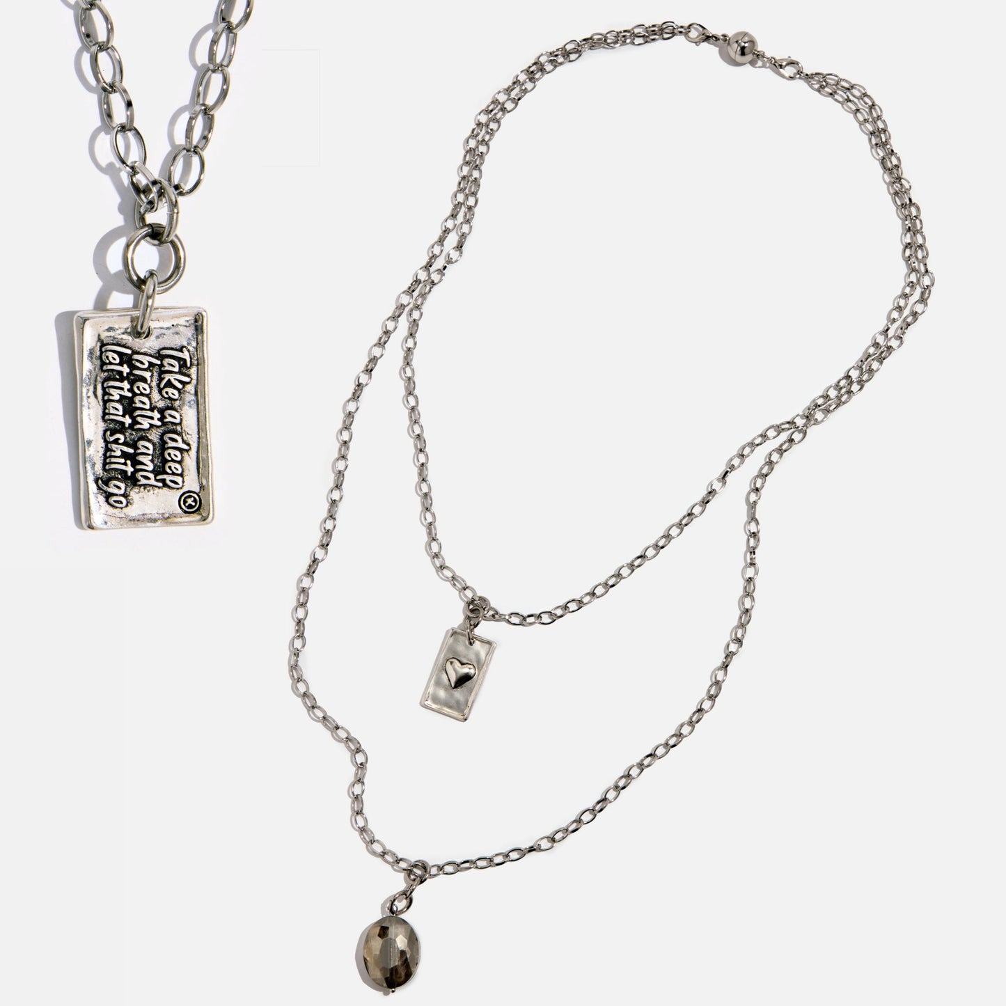 Take a Deep Breath and Let That Shit Go Original Lite Necklace